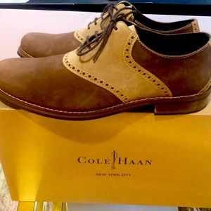 Suede brown tan oxfords by Cole Haan. NeWT
